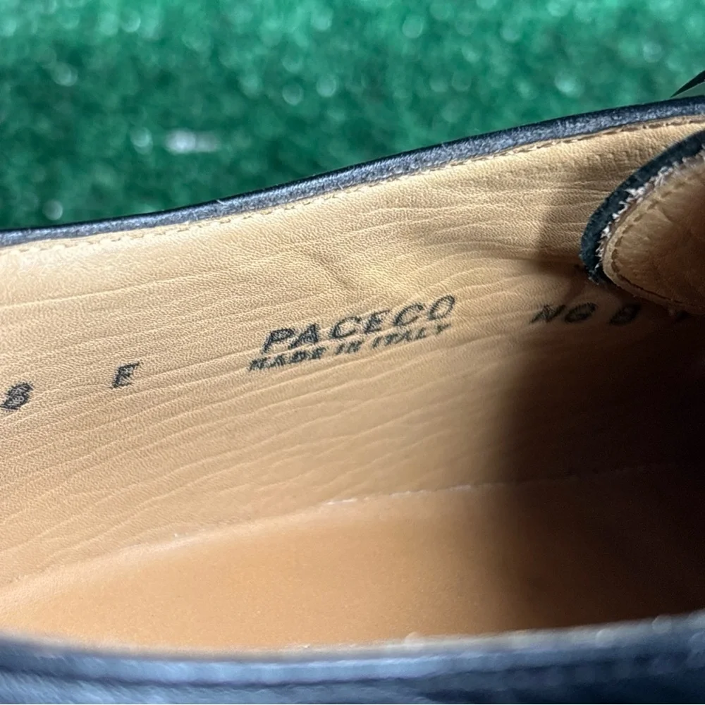 Vintage Bally Black Leather Monk Strap Shoes‎ Classic Loafers Size US 9